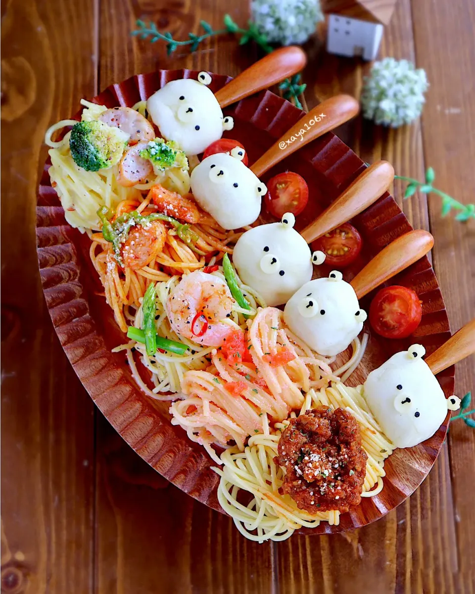 くまさんのくるくるパスタ|あーたんさん