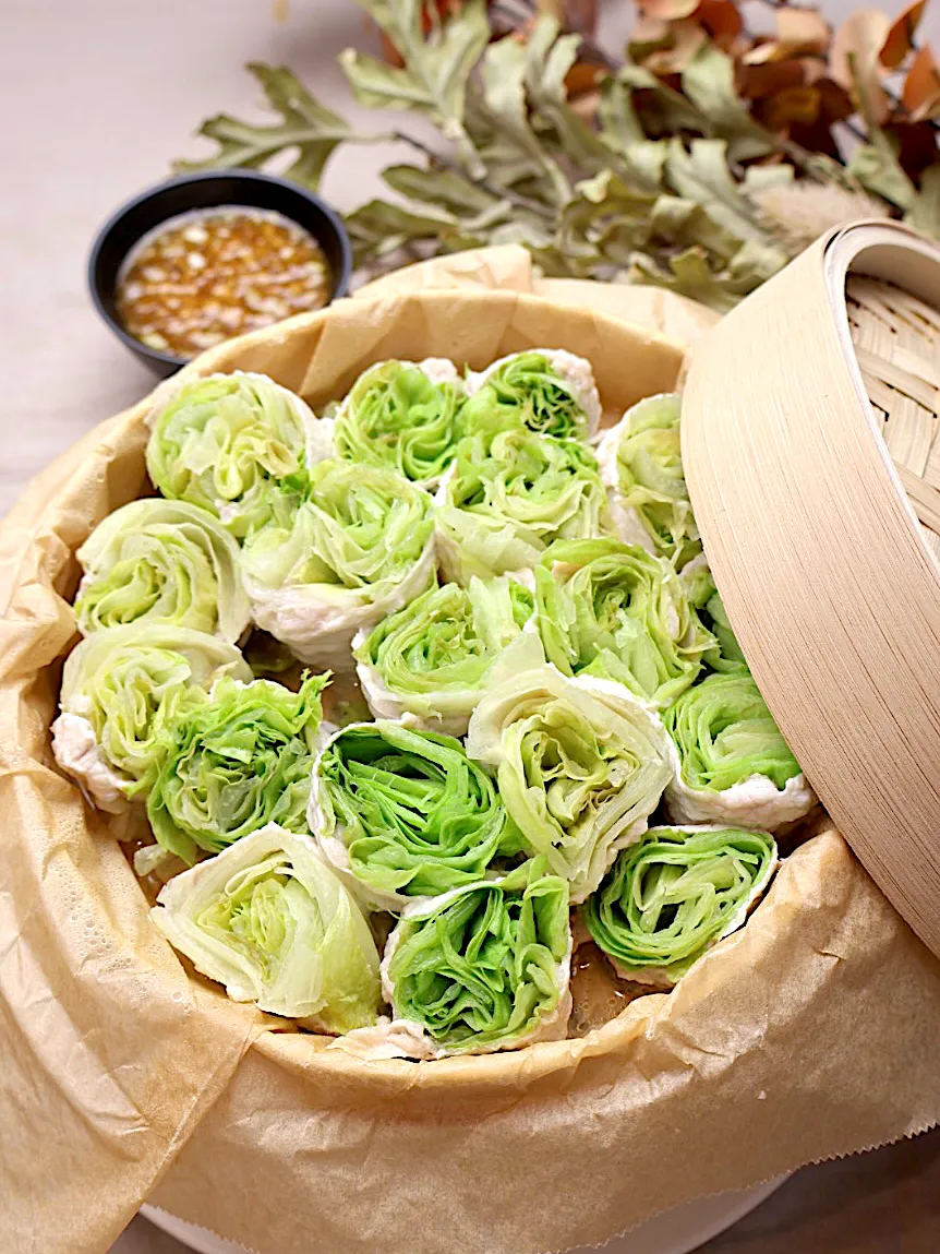 レタスの肉巻き せいろ蒸し|めいめいさん