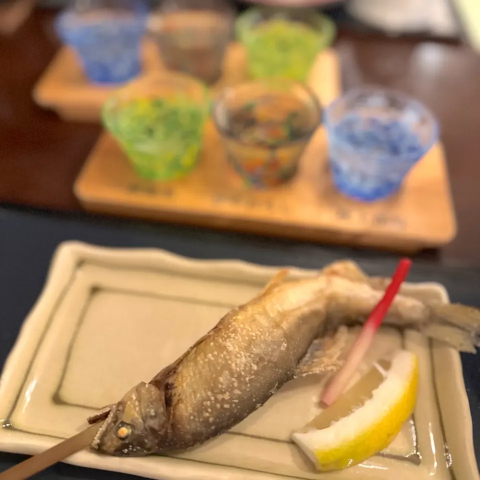 鮎の塩焼き〜日本酒飲み比べと🍶💕|acoさん