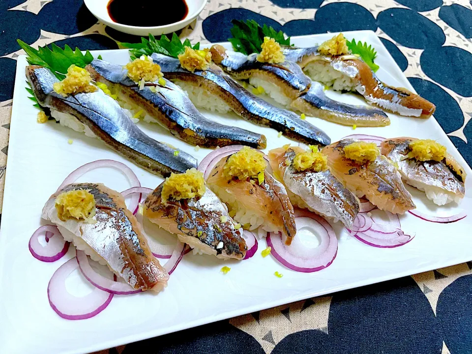 ももさんの料理 光りもの握り寿司|ももさん