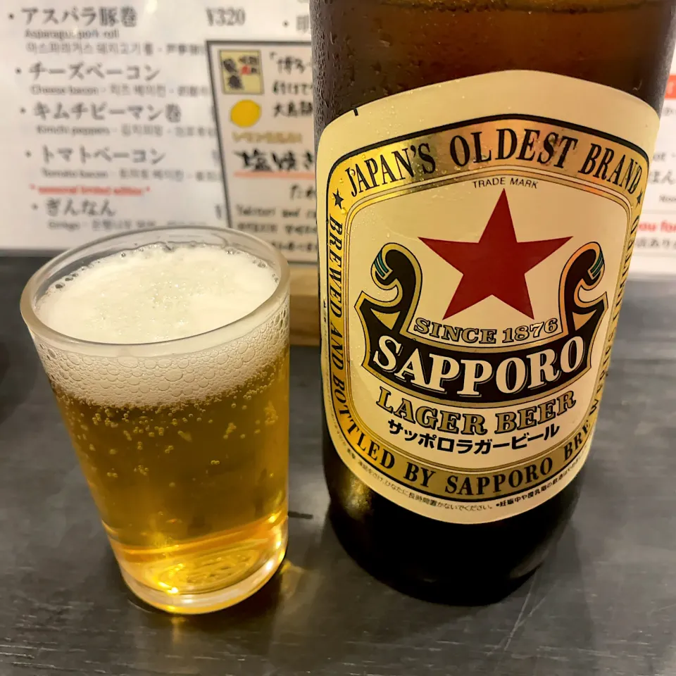 瓶ビール（大） サッポロ赤星|T. Wonderさん