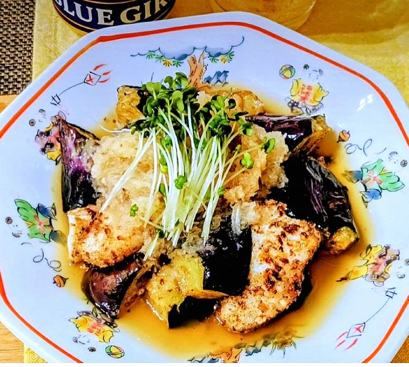 【主菜】松茸のお吸い物で鱈と茄子の揚げびたし|シュビラさん