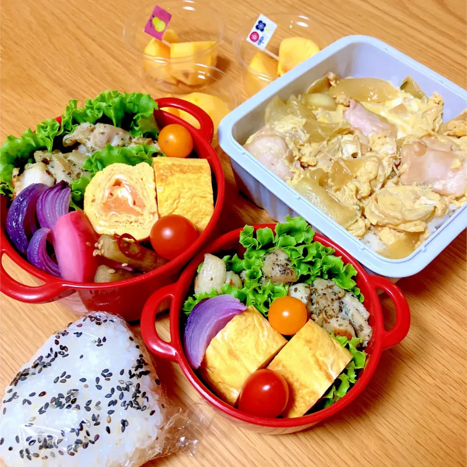 夫と娘達のお弁当🍱🍙🍙|シズソラさん