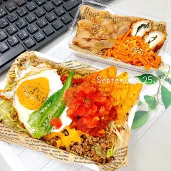 オリンピック二連覇プーさんのオムライス弁当/@konomi.619