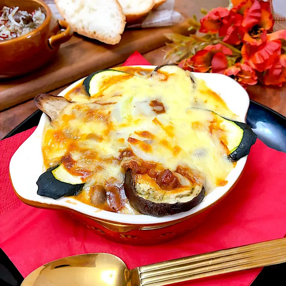 ナスとズッキーニのラザニア|ショコラさん