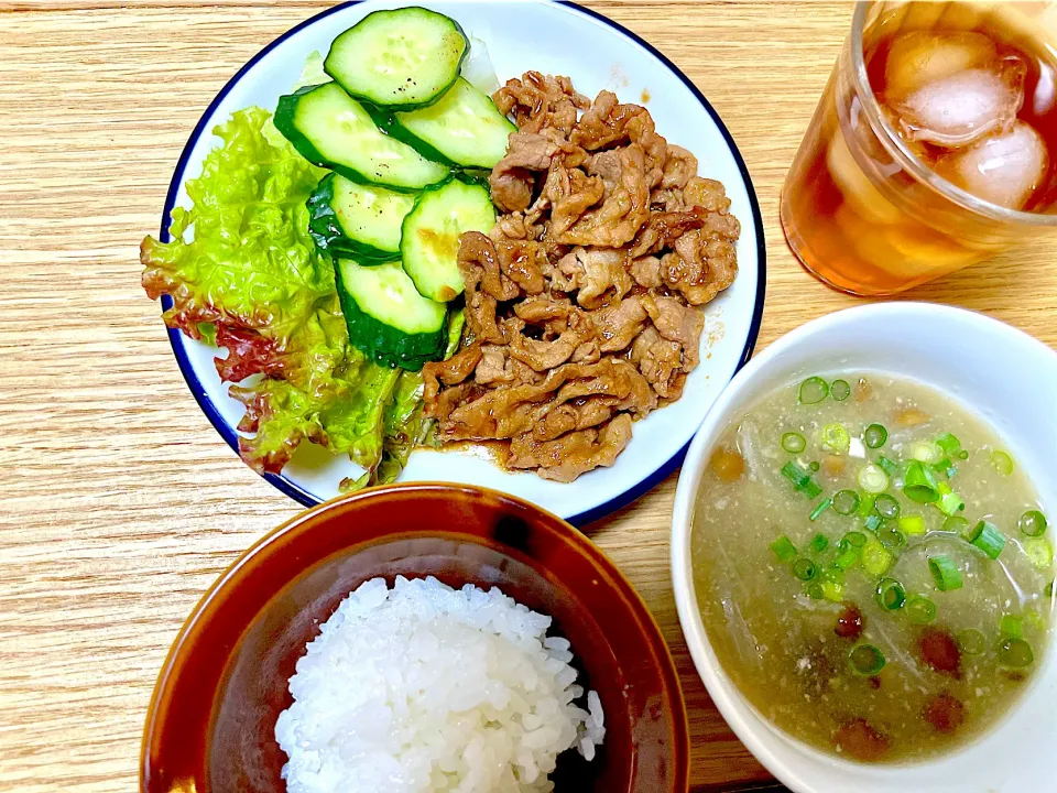 夕飯 焼肉炒め|ふわふわさん
