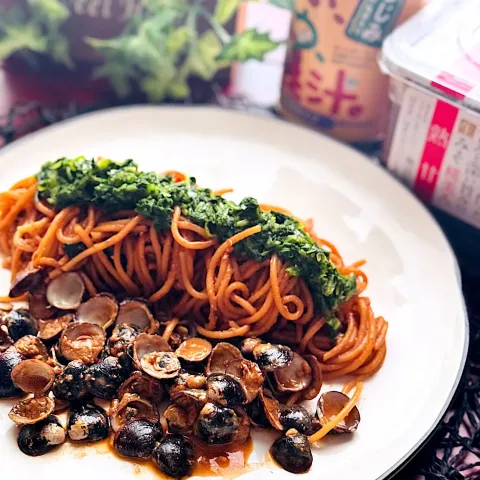 「かねさ ひいふうみそ汁 しじみ 181g」を使ってみたSnapdishの料理・レシピ写真:みそパスタ 『暴君のシェフ』より🍝