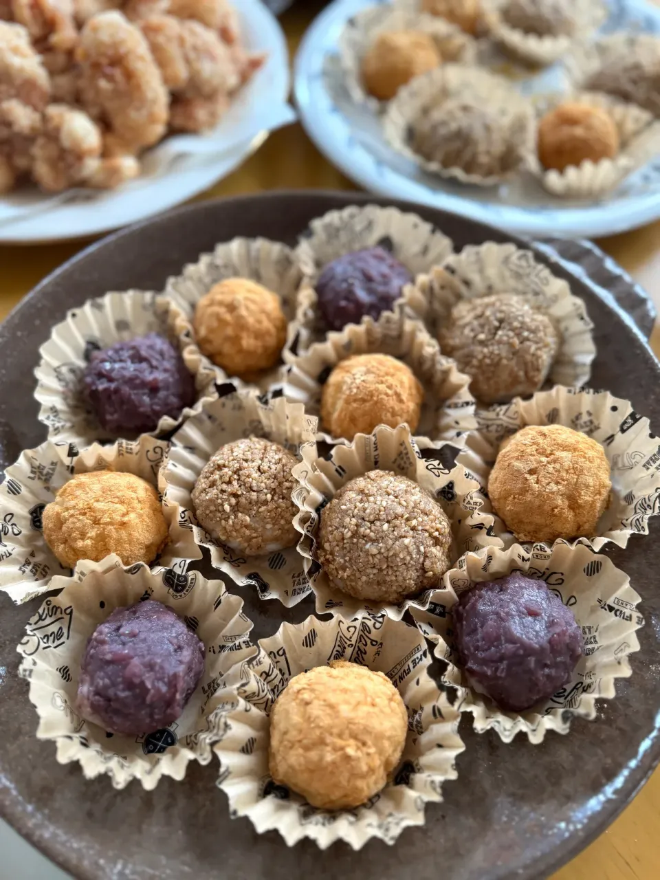 3種類の味が楽しめる一口サイズのおはぎ|さらっと🍀さん