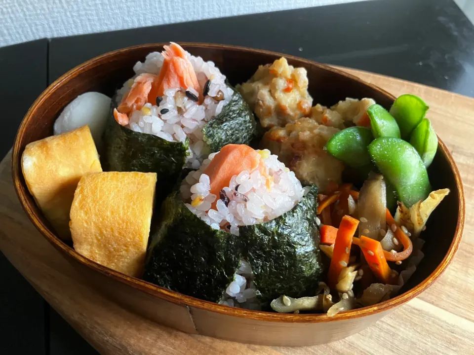 ＊0087. 鮭おにぎりの和食弁当🍙娘ちゃんの高校生弁当🍱＊|＊抹茶＊さん
