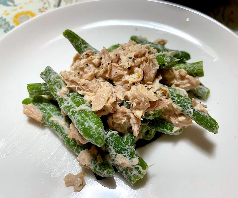 インゲンのツナマヨ和え|こいちさん