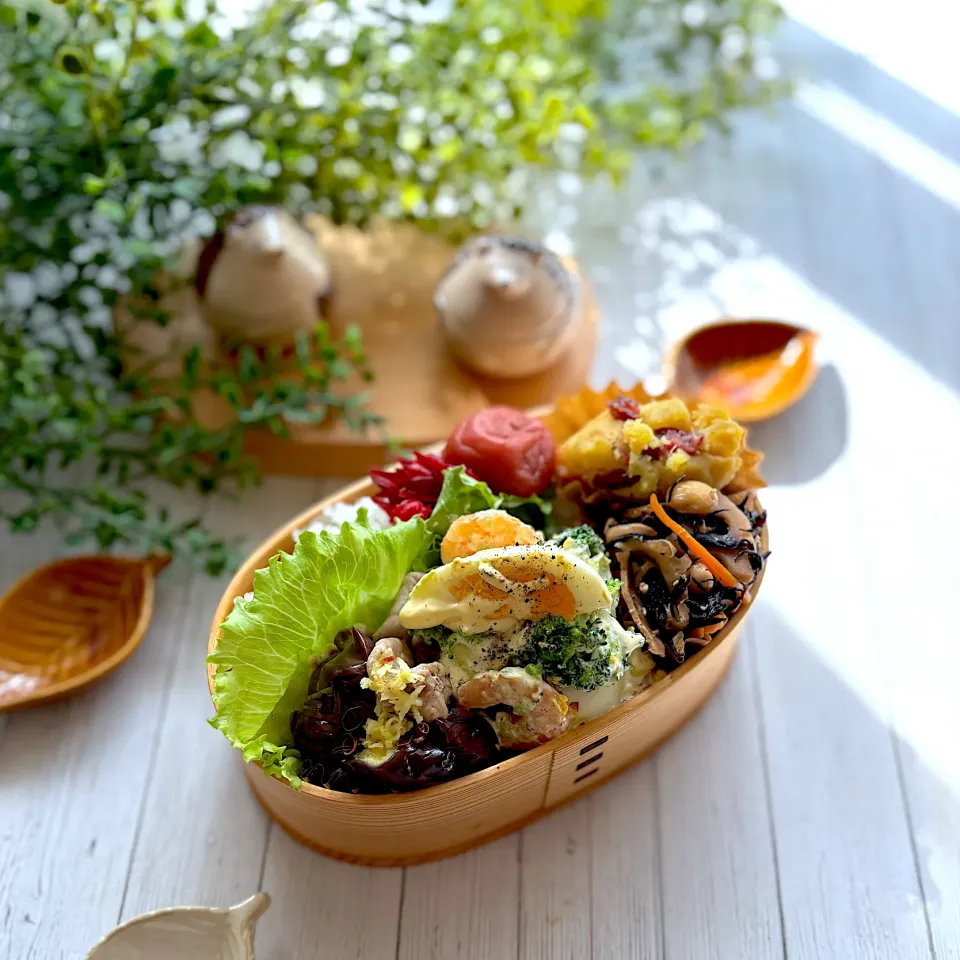 蒸し茄子と豚肉弁当|マーブルさん