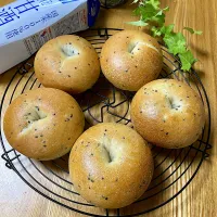 甘酒酵母で、甘酒入りソフトベーグル🥯