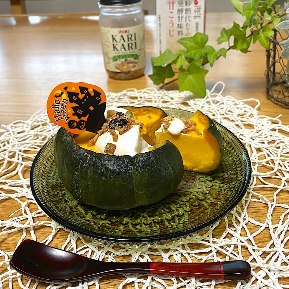 米糀ミルクと甘酒の素で、濃厚とろけるカボチャプリン🎃|sakurakoさん