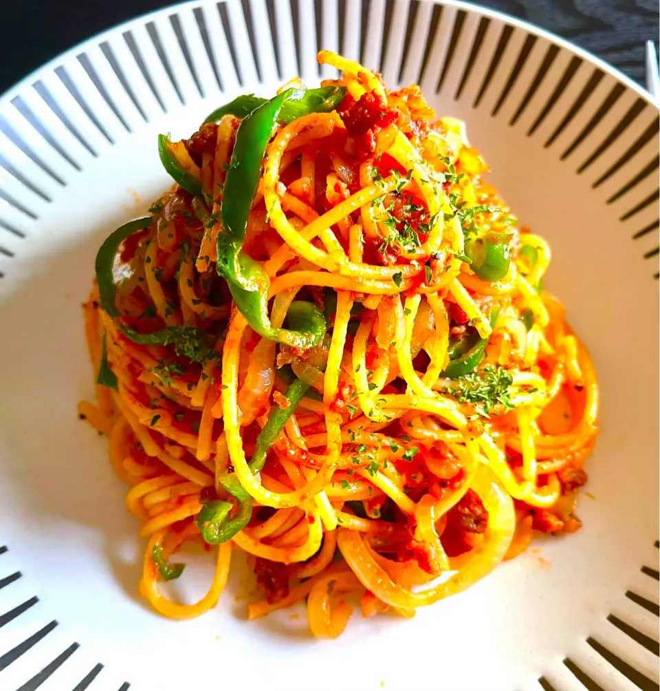 リモートワークのおひとり様ランチ🍝ナポリタン|KANAさん