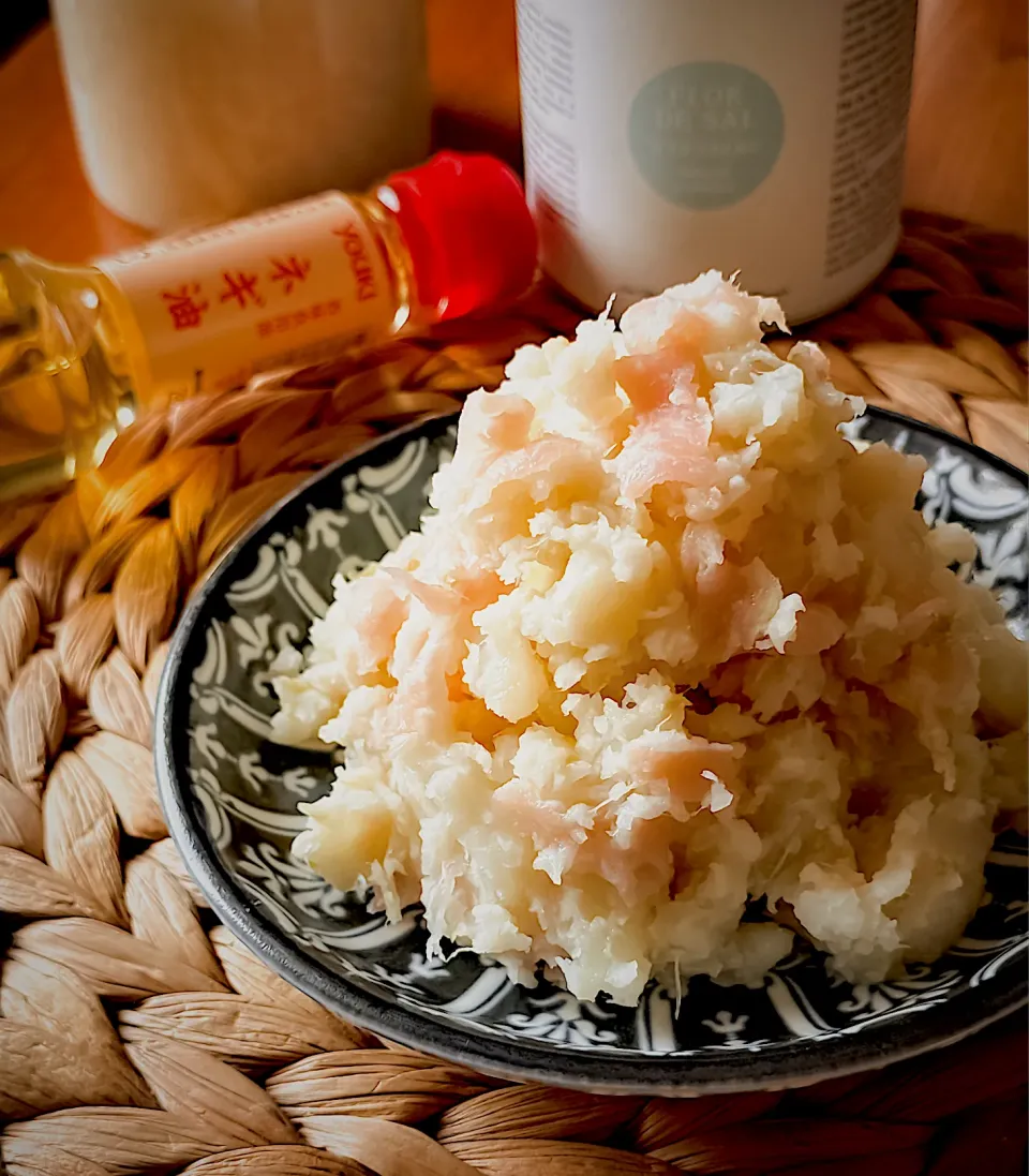 ネギ油香る𓂃𓈒𓂂ネギ塩糀ポテサラ【サミカさんの重ね煮方式】|にゃんぺこさん