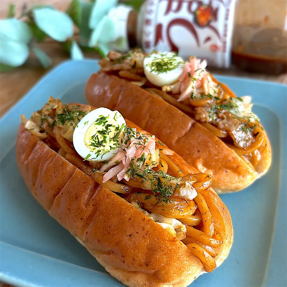 うまソースで"焼きそばパン"|みずほさん