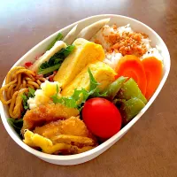 蒸し野菜でアルモンデ夫弁当☆20250926