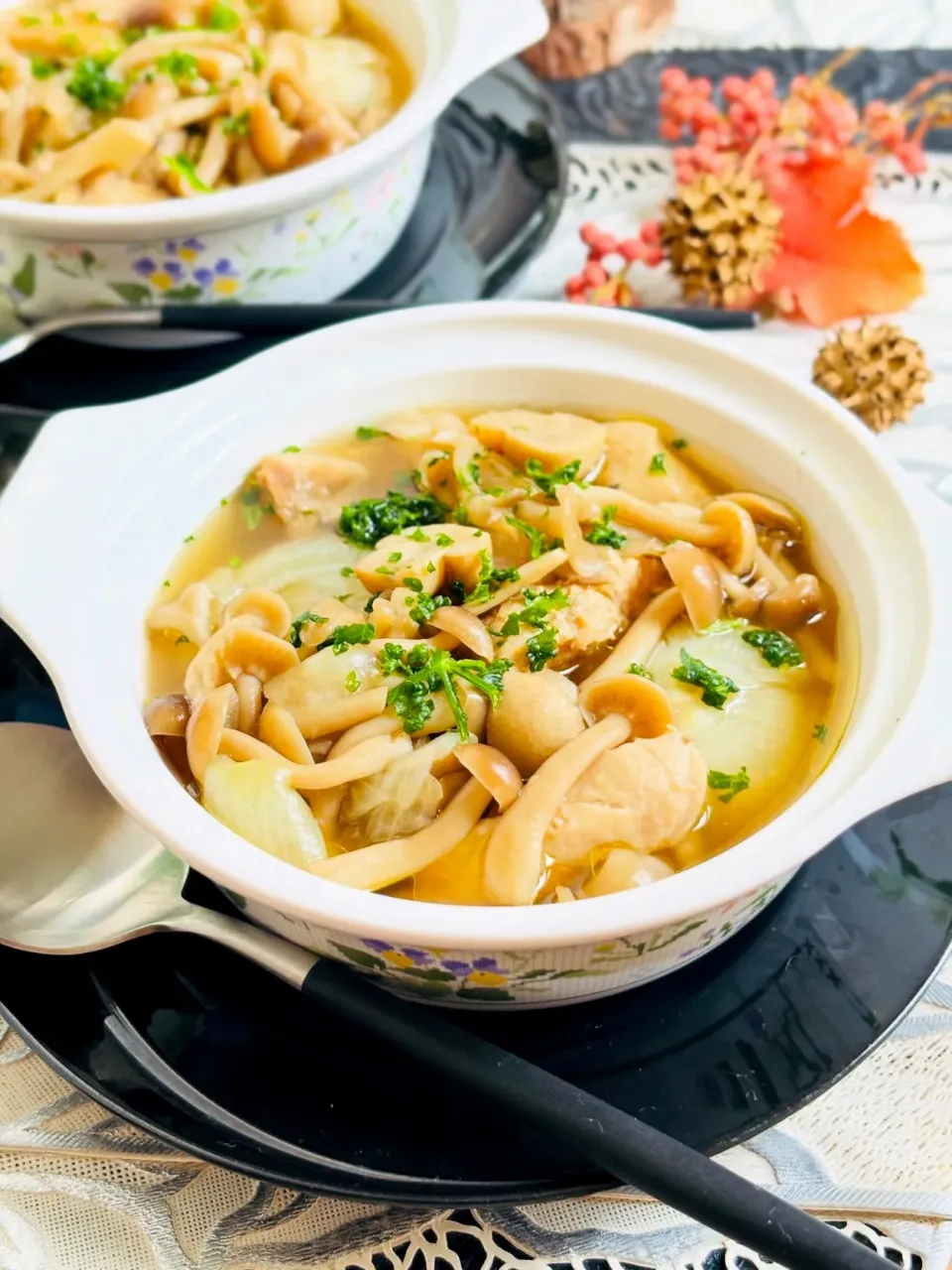 丸ごと小玉ねぎときのこのスープ|zuiさん