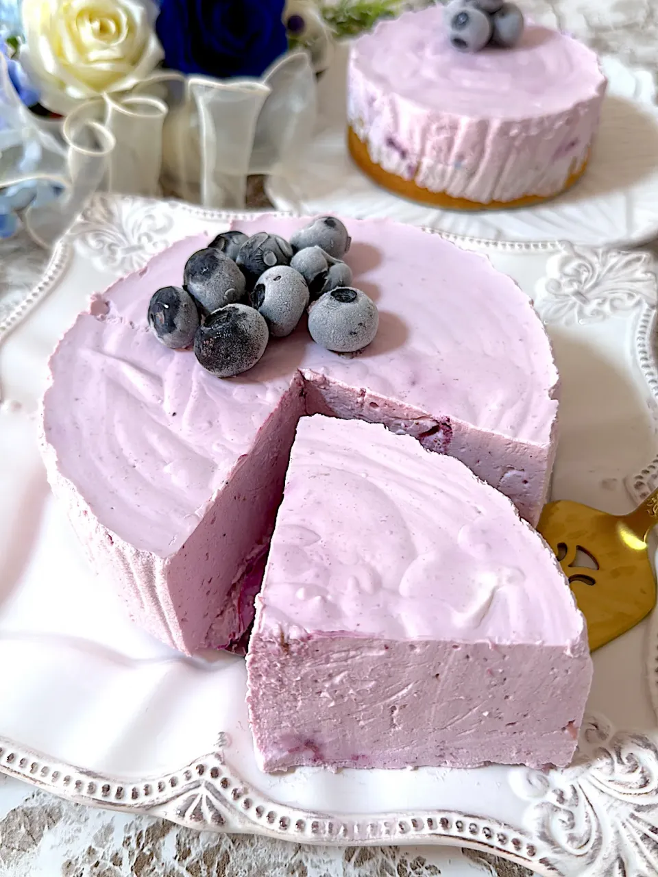 ブルーベリー🫐レアチーズタルト✨|いっちゃんさん