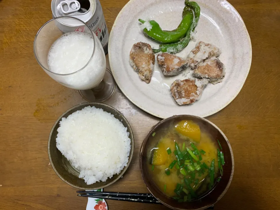 夕食　ヤイトカツオの竜田揚げ|ATさん