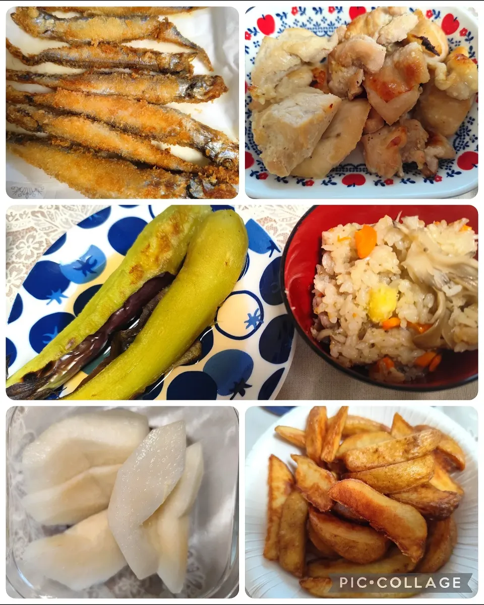 あるもので!!夜ごはん(他、きつねさんの浅漬け、まなまなさんのつぶみそポン酢和え物、スイーツポテトさんのオイスターポン酢水餃子も)|m.rafuさん