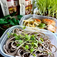 しいたけ茶振り掛けちゃう⁈蕎麦弁当|はやちんさん