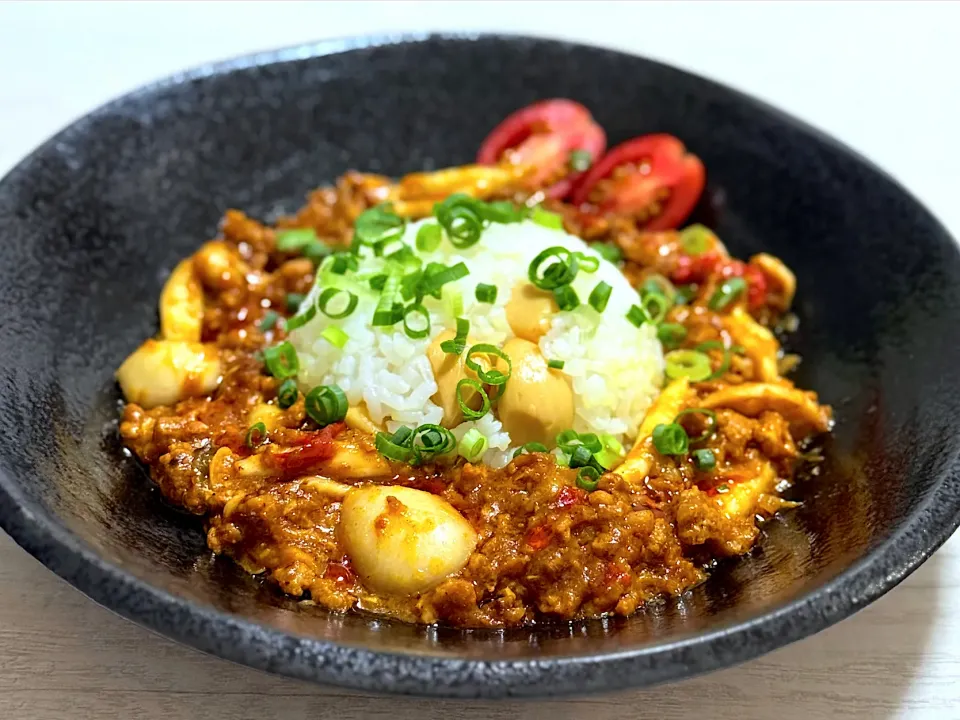 和風だしカレー wizにんにくご飯|tap.rinさん