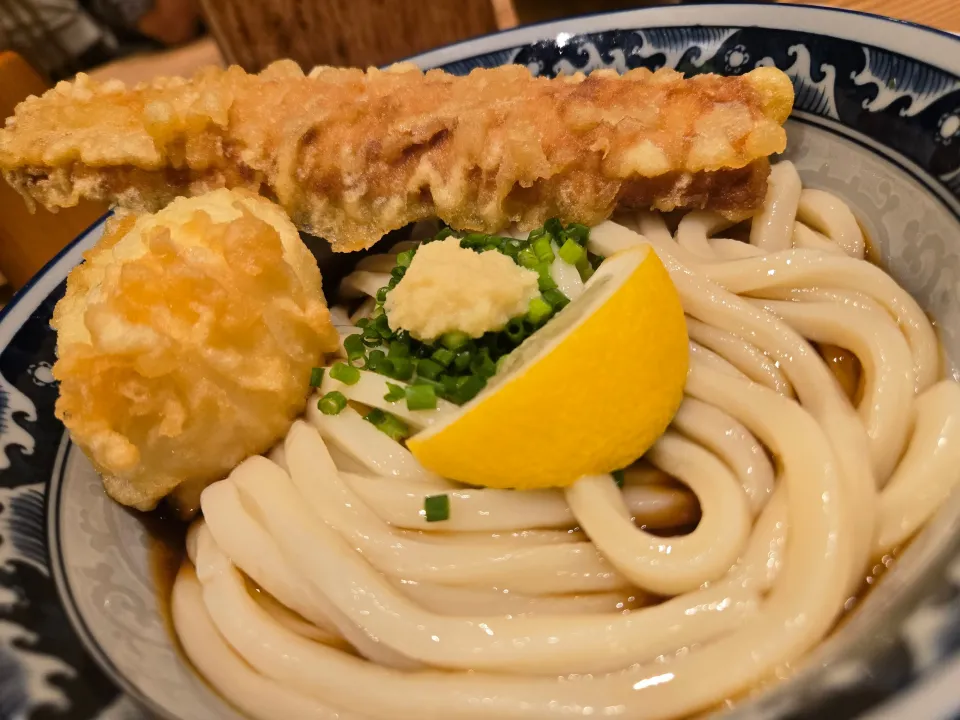 ちく玉天ぶっかけうどん|しあるさん