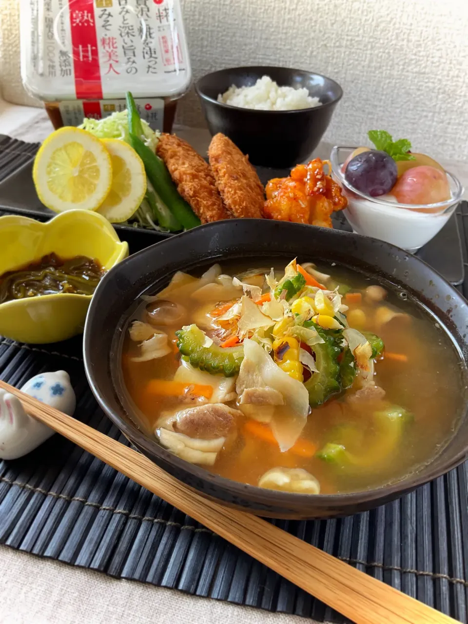 ゴーヤチャンプルー風味噌汁|スイーツポテトさん