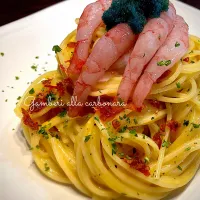 甘海老のカルボナーラ🦐🇮🇹