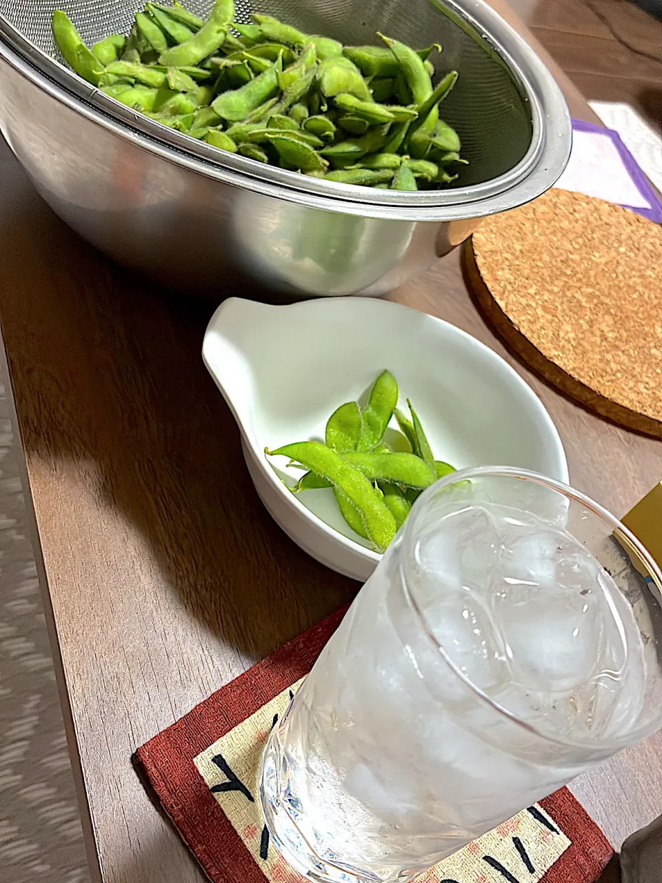 枝豆といも焼酎水割り|ないきさん