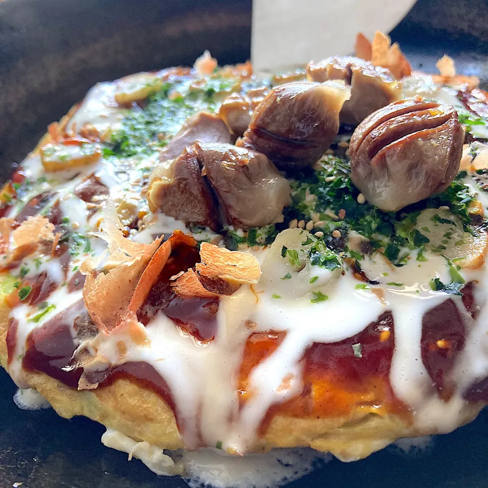 ゴロゴロ砂ずりのせお好み焼き|Kさん