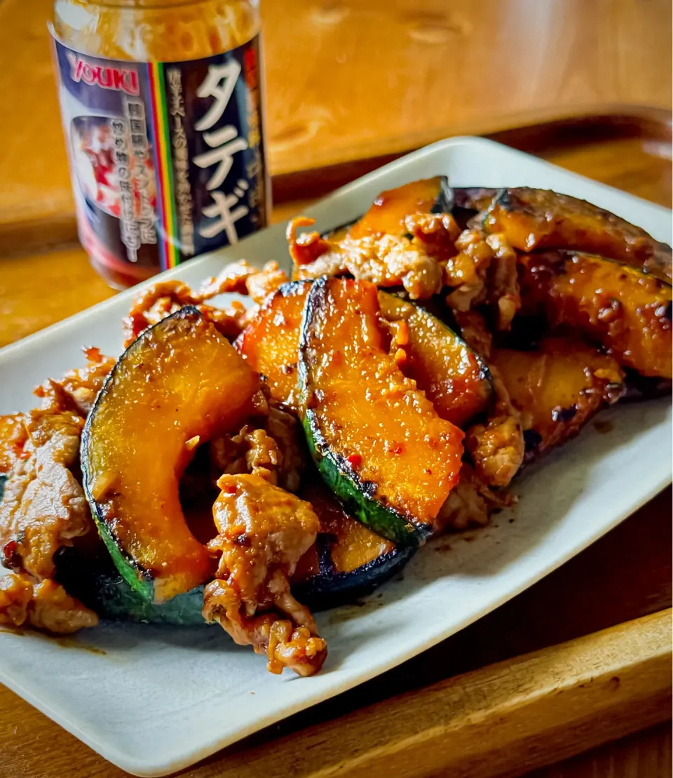 韓国風🇰🇷かぼちゃの豚肉炒め #PR|にゃんぺこさん