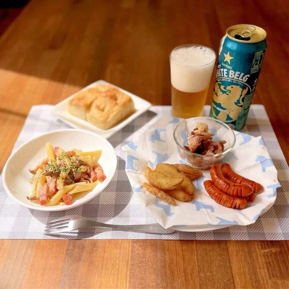 ベーコンとエリンギのオイルソースパスタ|Ruotoさん