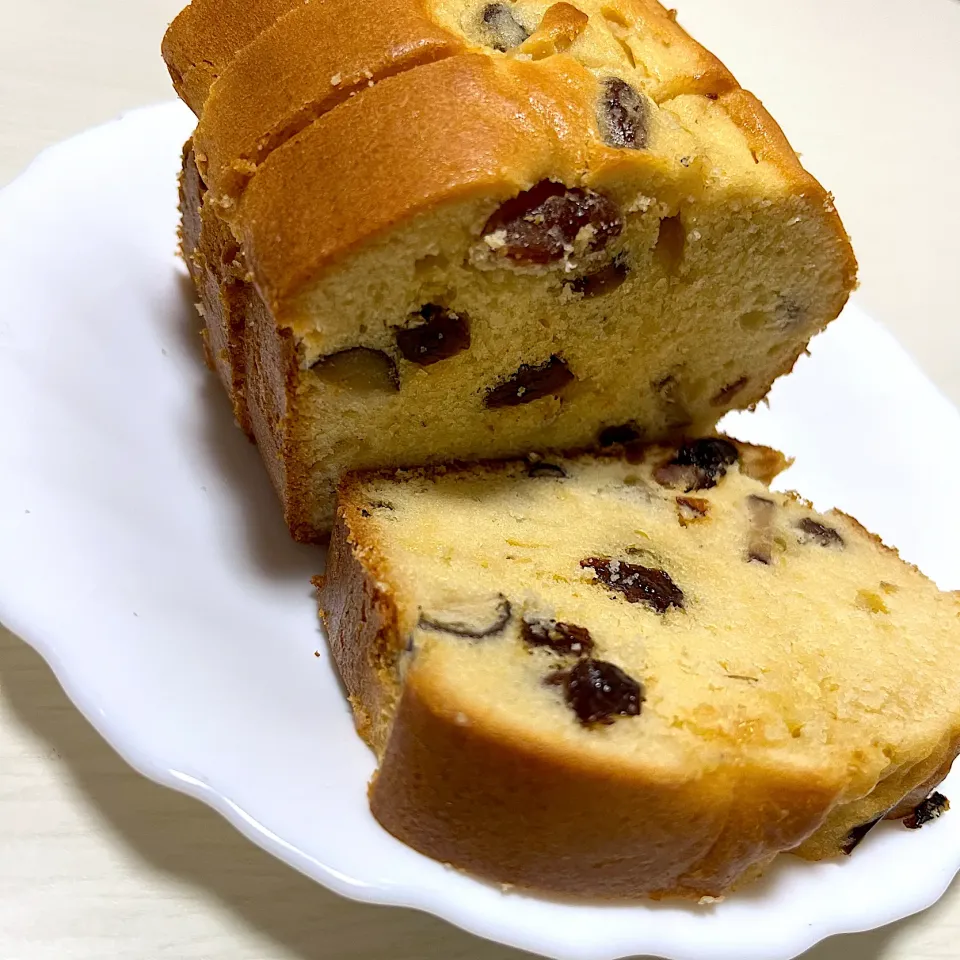 栗とレーズンのクリチパウンド|りこさん