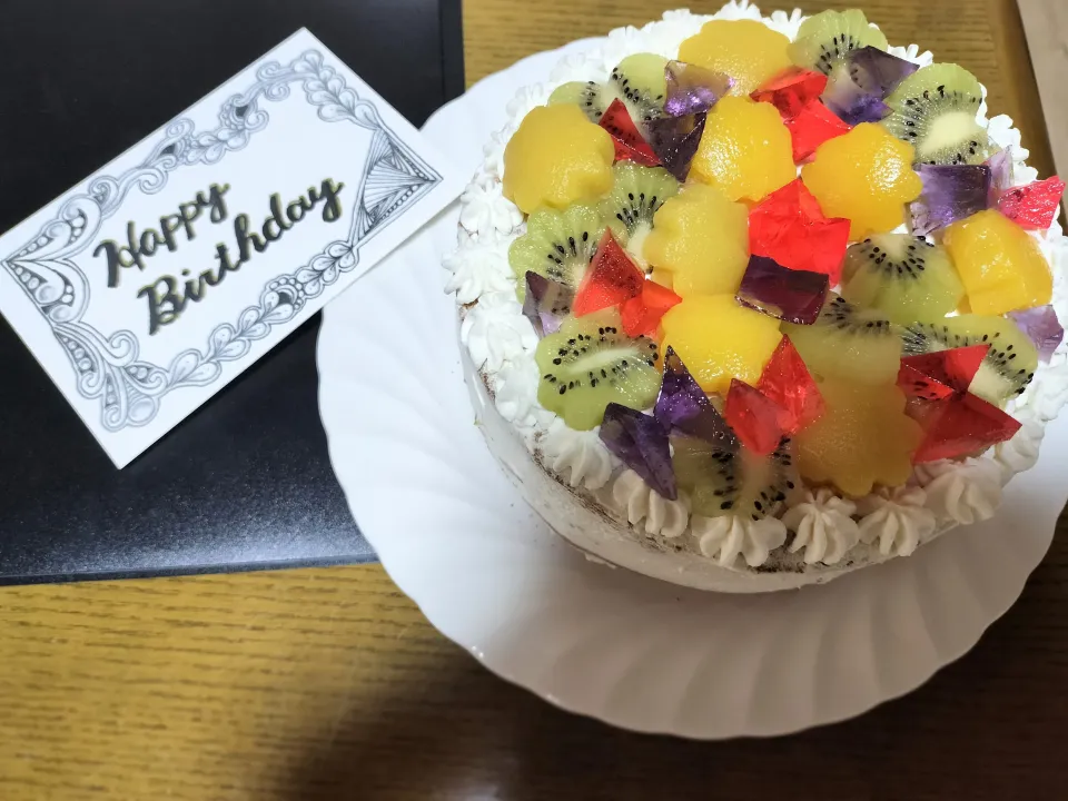 👩‍❤️‍👨知人夫婦のバースデーケーキ🎉|みよぱさん