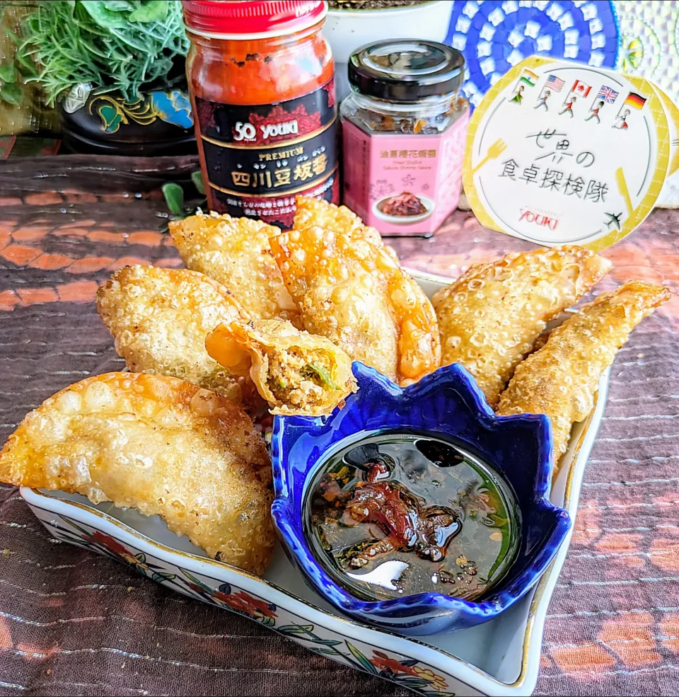 🌏『世界の食卓探検隊』🇨🇳中国料理
【🇨🇳餃子風包み揚げ】|ayaさん