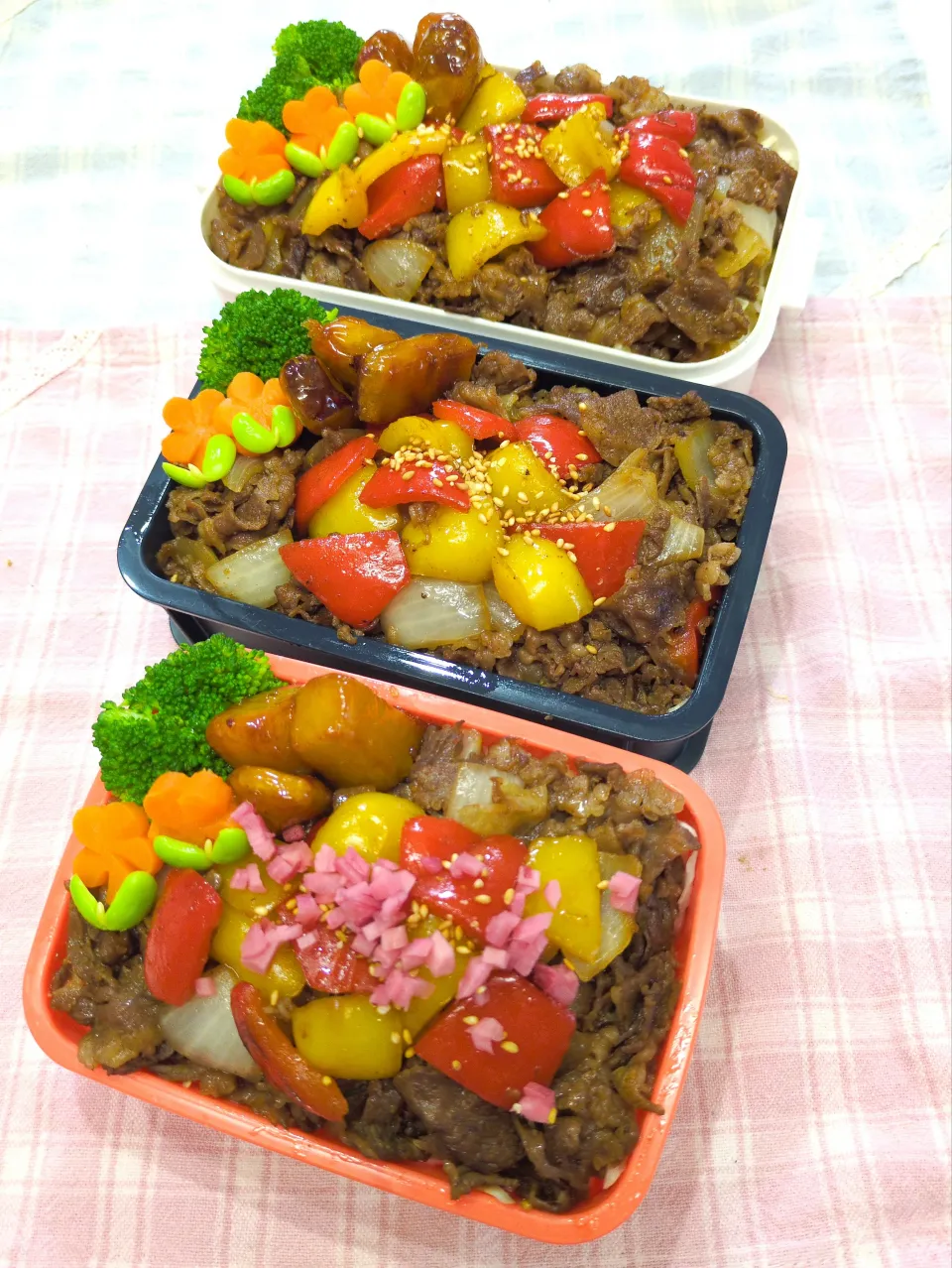 焼肉丼弁当♥|みちゅあしさん