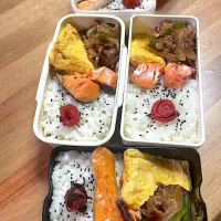 パパ、長男、長女、長男の友達弁当🍱|しーちゃんさん