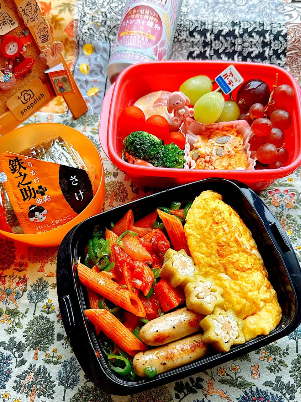 2025/09/29 鉄分補給おむすび🍙とペンネ・ナポリタンのお弁当|Blueberry🫐さん