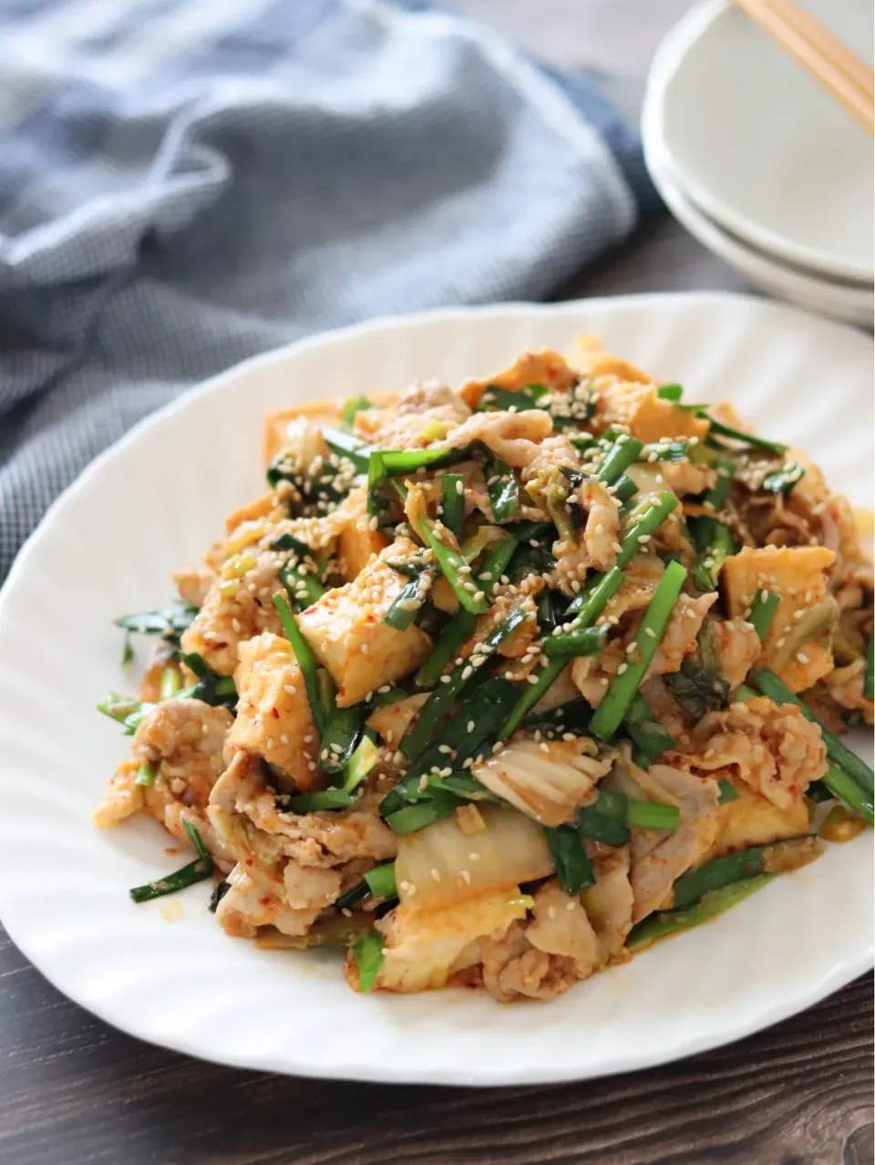 🆔511153                                                                   #豚と絹揚げのごま味噌キムチ 💕|ともきーた (伊藤 智子)さん