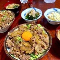 今晩は豚丼|こどもおやじさん