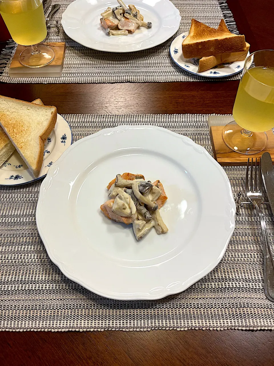 生ざけのソテーきのこクリームソース|lingesさん