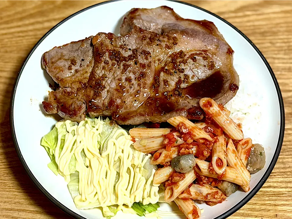 ☆ワンプレート豚ステーキ丼|まぁたんさん