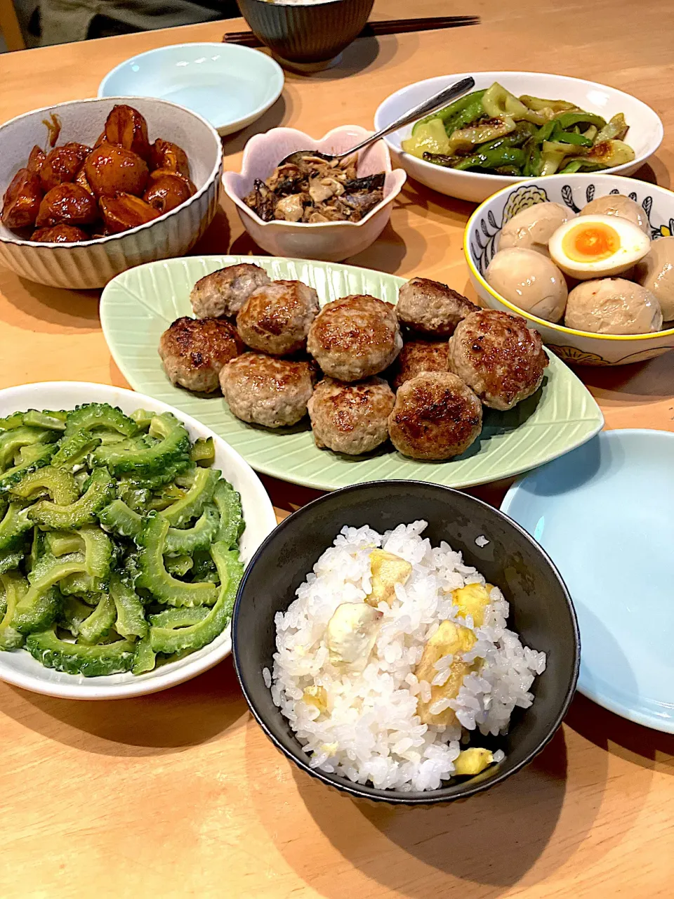 栗ご飯の献立|ふくながさん