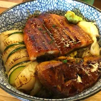 Scallop, Foie Gras & Unagi Rice Bowl for Dinner 🤤