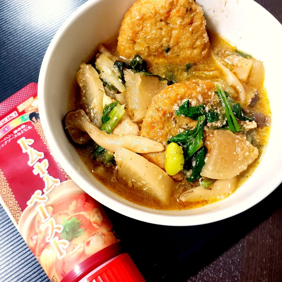 鶏鍋の味変トムヤム|もりぞうさん