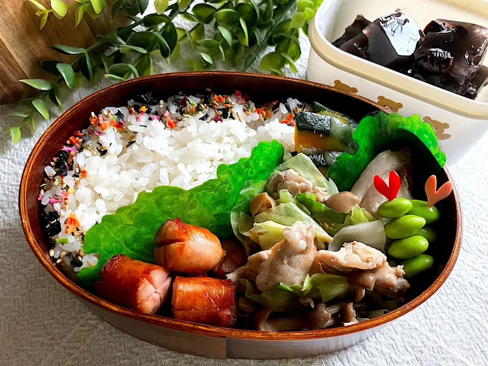 ＊0089. 小さな鰤の塩焼き🐟＆黒豆の寒天ゼリー🫘娘ちゃんの高校生弁当🍱＊|＊抹茶＊さん