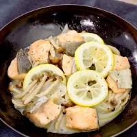 秋鮭のレモンバター焼き|ぜろさん