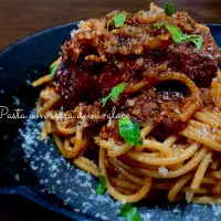 デミグラスハンバーグパスタ🇫🇷🍝